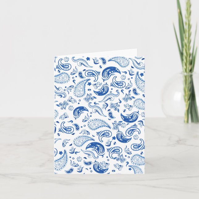 Carte Blue Paisley (Devant)