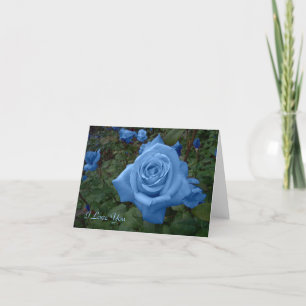 Carte Blue Rose Card