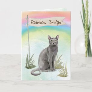 Carte Blue Russe Chat Pet Sympathie sur Rainbow Bridge