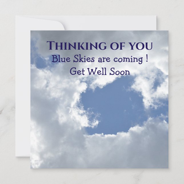 Carte Blue Sky Get Well (Devant)
