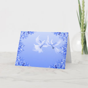Carte "Blue Willow Doves"
