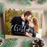 Carte Blue Winter Pines Photo Greeting<br><div class="desc">Personalize these beautiful and modern Christmas or winter holiday cards with your family photos and personal message.</div>
