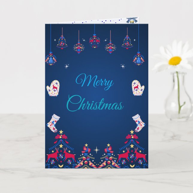 Carte Blue Winter Wishes (Petite plante)