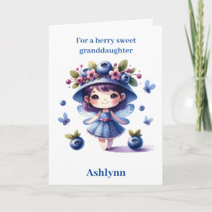 Carte Blueberry Fairy Berry Anniversaire Petite-fille