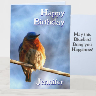 Carte Bluebird Happiness Photo Anniversaire