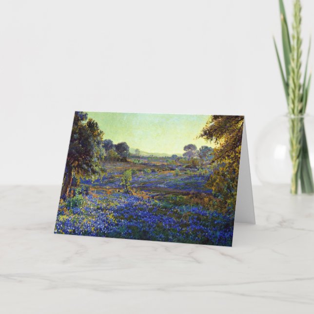 Carte Bluebonnets à la fin de l'après-midi, près de La G (Devant)