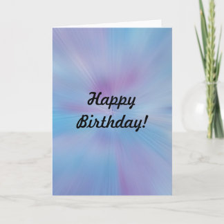 Carte Blues Abstraits et pourpres Anniversaire