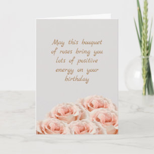 Carte Blush Rose Gold Grey énergie positive Anniversaire
