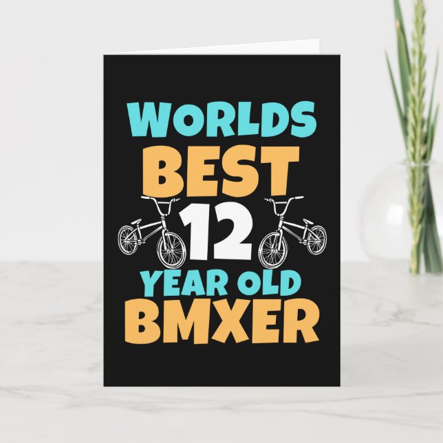 Carte BMX 12 Year Old Birthday Party Costume (Devant)