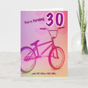 Carte BMX Birthday Card - You're Turning 30