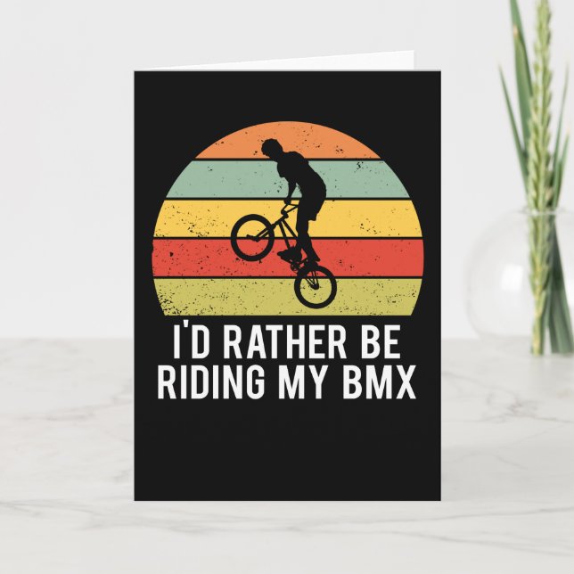 Carte BMX Vélo Dire Freestyle Sport Retro Cadeau (Devant)