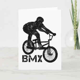 Carte BMX Vélo Freestyle Sport Retro Idée cadeau