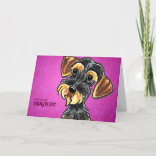 Carte Boar sauvage À poils durs Dachshund Anniversaire P