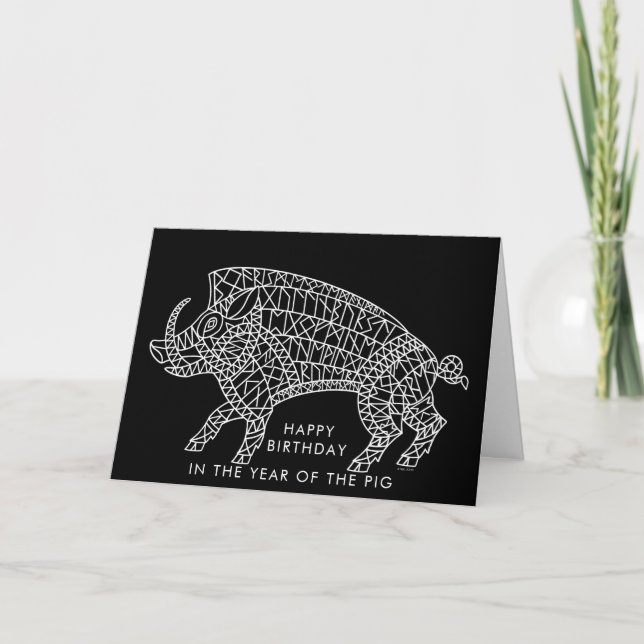 Carte Boar sauvage avec Runes (Devant)