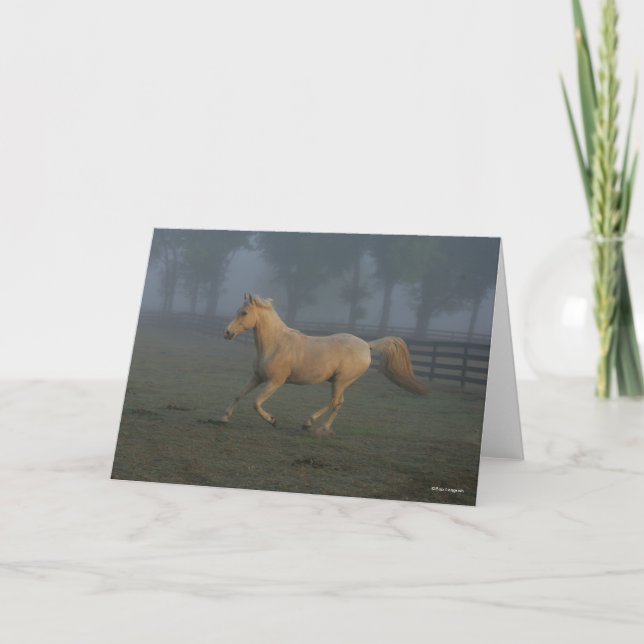 Carte Bob Langrish | Palomino Tennessee Walker dans Mist (Devant)
