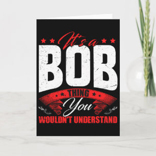 Carte Bob Nom Anniversaire Personnalisé Fun Noël 