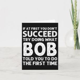 Carte Bob Nom Cadeau Personnalisé Anniversaire Funny Chr