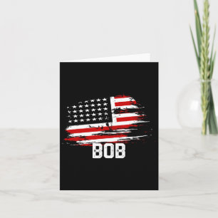Carte Bob Usa Drapeau Personnalisé 4 juillet Bob