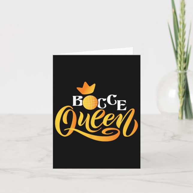 Carte Bocce Queen - Pelouse Bowling Game Boule Byll Game (Devant)