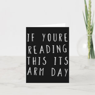 Carte Bodybuilding Arm Day Citation du formateur personn