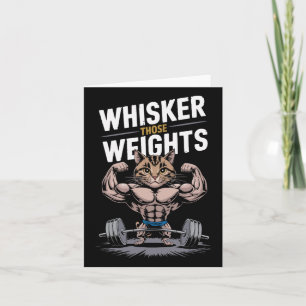 Carte Bodybuilding Chat Propriétaire Fitness Workout Gym