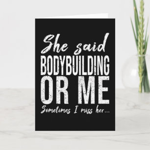 Carte Bodybuilding drôle cadeau sportif