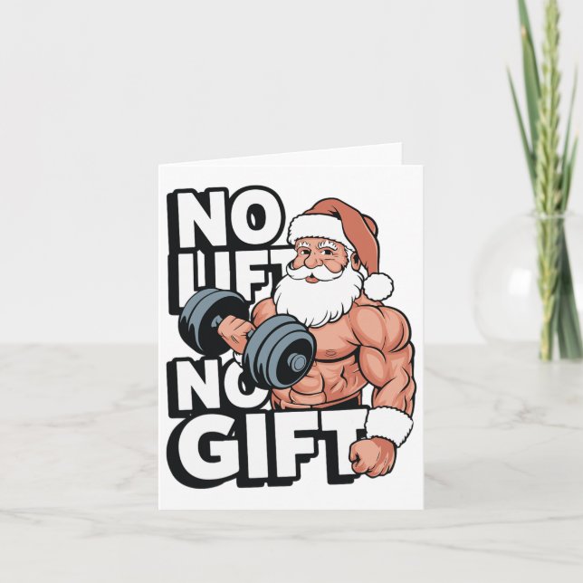 Carte Bodybuilding Fitness Gymnase Cadeaux de Noël Pour  (Devant)