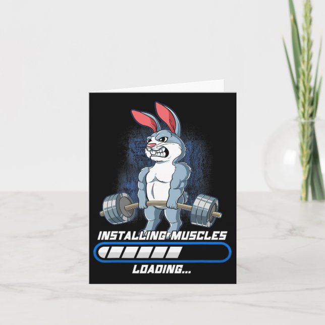 Carte Bodybuilding Gym Installation de Muscles (Devant)