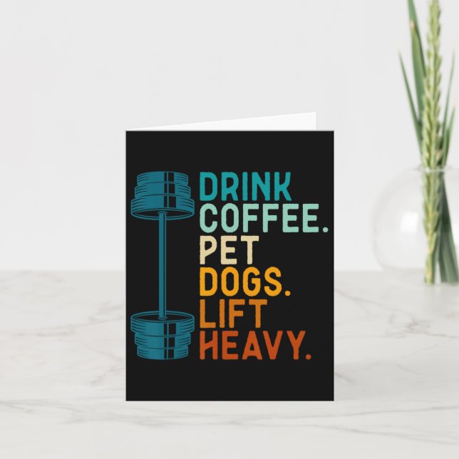 Carte Bodybuilding Poids Boisson Café Animaux de compagn (Devant)
