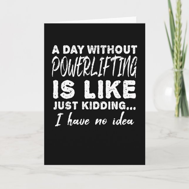 Carte Bodybuilding Powerlift Dire Cadeau (Devant)