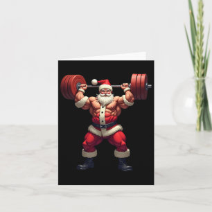 Carte Bodybuilding Santa Claus Bodybuilder Christmas Gym