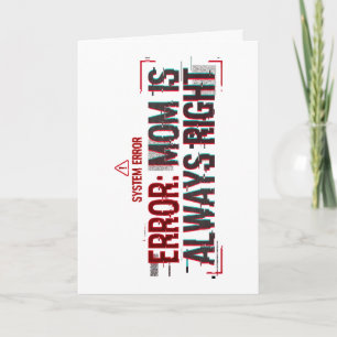 Carte Bogue amusant de style "Erreur du système :
