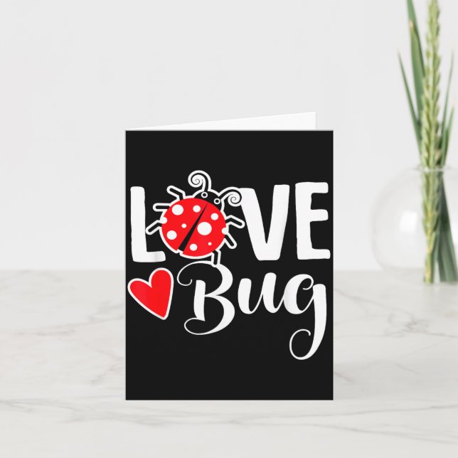 Carte Bogue d'amour Cute Ladybug de la Saint-Valentin  (Devant)