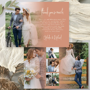 Carte Boho 6 Script photo Terracotta Mariage Merci