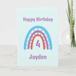Carte Boho Anniversaire Rainbow Age