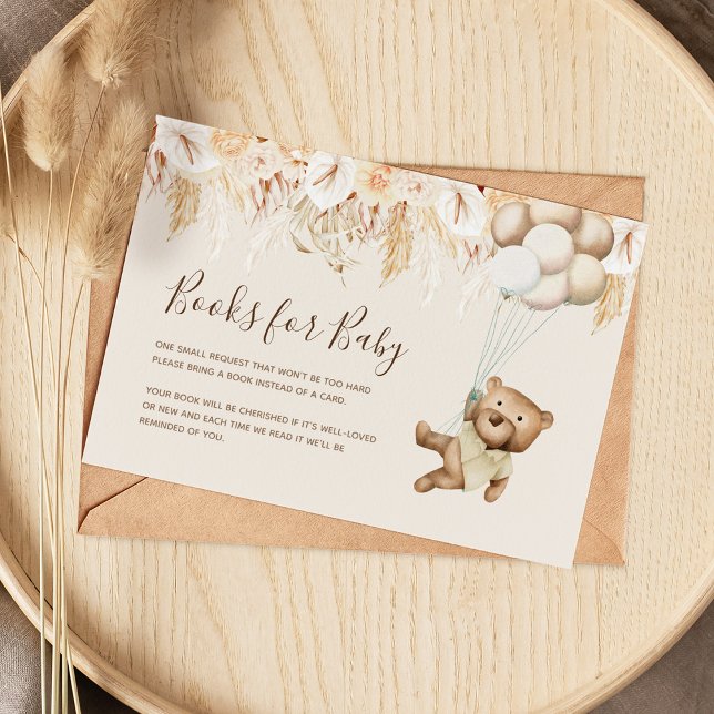 Carte Boho Bear Book Demande Baby shower (Créateur téléchargé)