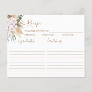 Carte Boho Chic Recette