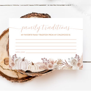 Carte Boho Citrouille Baby shower Famille Traditio