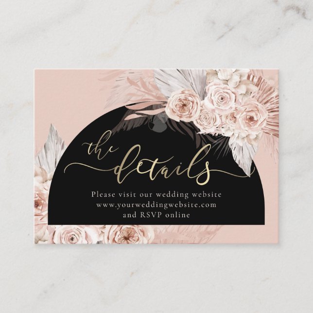 Carte Boho Flowers Mariage (Devant)
