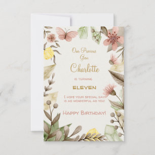 Carte Boho Gems Vintage Crystals heureux anniversaire