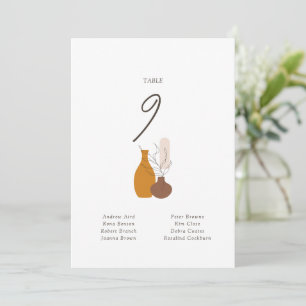 Carte Boho Minimalist Vases Mariage