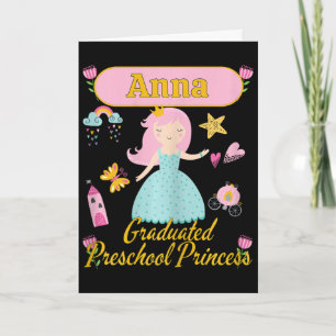 Carte Boho Princess Anna 2026 Préscolaire Personnalisé G