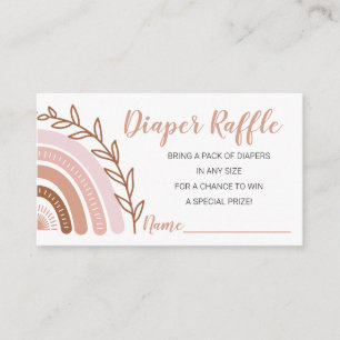 Carte Boho Rainbow Diaper Raffle Ticket Enclôture