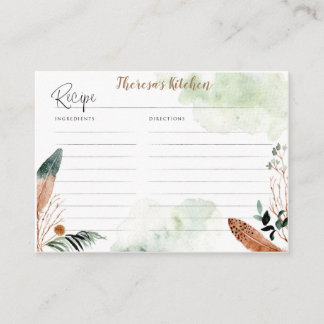 Carte Boho Recette pour Fête des mariées