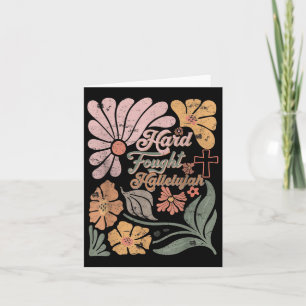 Carte Boho Retro Christian Dur combattu Hallelujah Homme