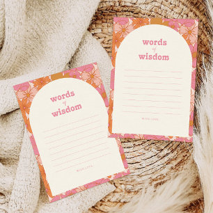Carte Boho Retro Super Words Wisdom Advice