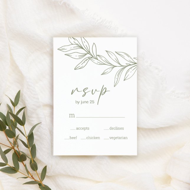 Carte Boho Sage Flowers Mariage (Créateur téléchargé)
