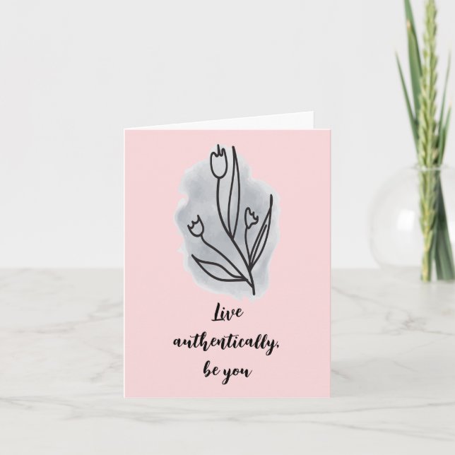 Carte Boho Style Floral Blank Card Célébrer les amitiés (Devant)