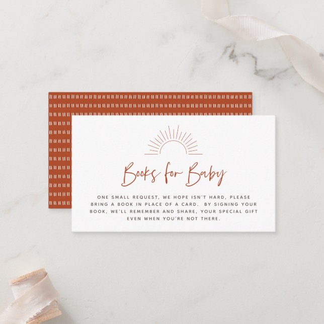 Carte Boho Sunshine Demande de réservation (Devant/Arrière en situation)