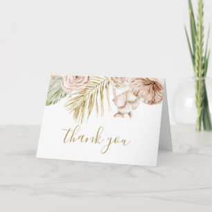 Carte Boho Tropical Floral et Palm mariage en terre cuit